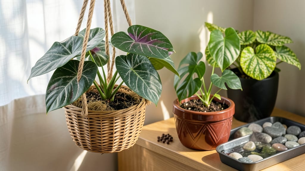 Alocasia Garden Ideas: Bold Foliage Pairings for Tropical Drama