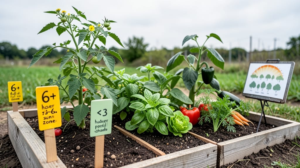 How Much Sun Does a Veggie Garden Need: Daily Light Ranges by Plant Type