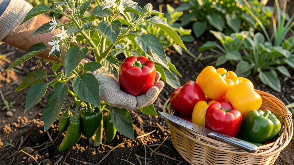 When to Pick Bell Peppers From Garden: Color-Coded Ripeness Chart for Perfect Harvest